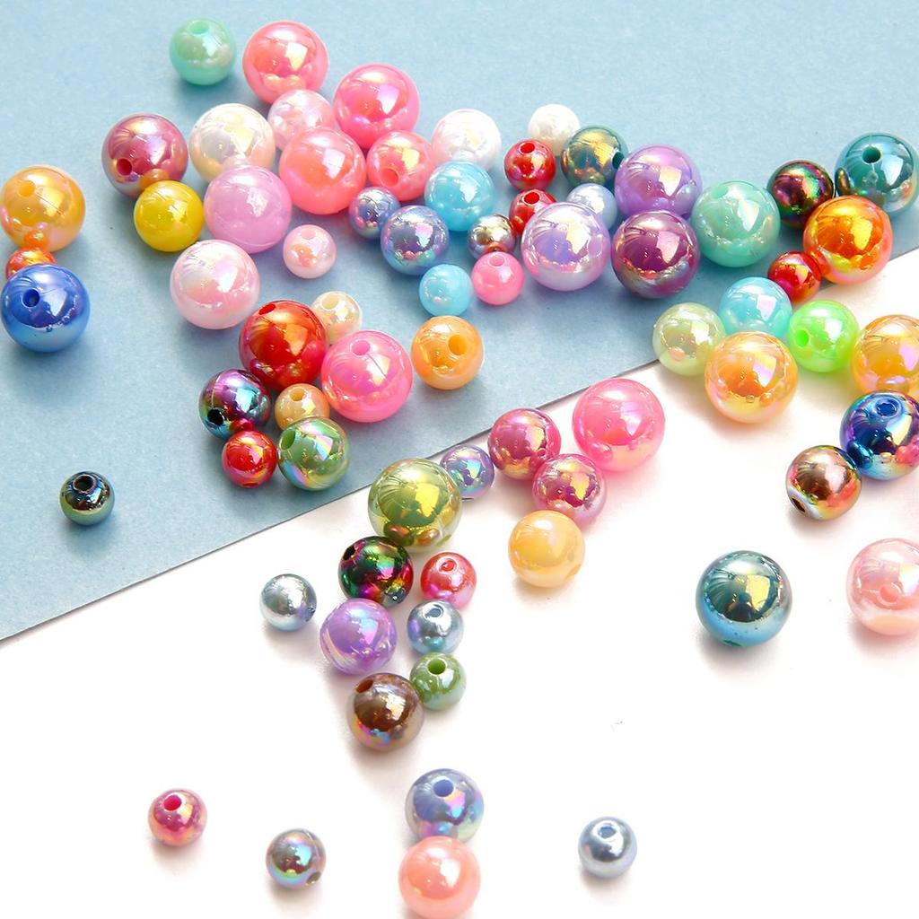 1000-5000 шт. Бусины из искусственного жемчуга ABS разных цветов, блестящие пластиковые разделительные бусины для самостоятельного изготовления ювелирных изделий