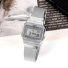 Vintage Collection Super Slim Case LED Light Free Buckle Watch 700 Silver Mesh