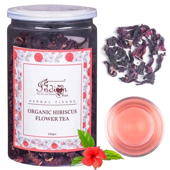 The Indian Chai Organic Hibiscus Flower Tea – 100g