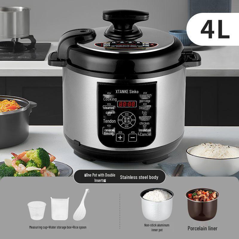 Multifunctional Electric Pressure Rice Cooker with Double Pot & Large Capacity [Manufacturer]