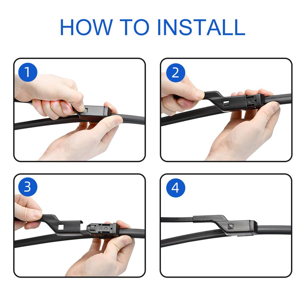 3PCS For SKODA Yeti 2009-2019 24" 19" 11" Front Rear Wiper Blades Windshield Windscreen Window Cutter Accessories 2013 2014 2015 2016 2017 2018 2019