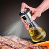 304 Stainless Steel Glass Oil Spray Bottle 1pc - Pressurized Nozzle, Ideal for Kitchen, Outdoor BBQ - No Electricity or Battery