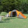 Camping Tent - vidaXL - 6 Persons - Grey and Orange - 100% Waterproof - Manual Assembly