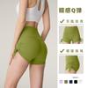 Sports Shorts Nude No Size Yoga Shorts Pleated Drawstring Fitness High Waist Hip Lift Leggings