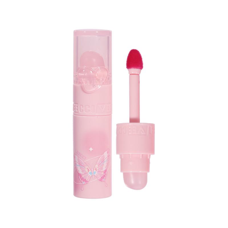 VEECCI Clear Bobo Lip Glaze: Long-lasting, Non-Transfer Double-Ended Lip Gloss.
