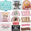 Western Denim Element Embroidery Chapter Square Computer Embroidery Cloth Sticker Double Gun Denim Patch Patch Ironing