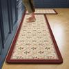 Carpet For Kitchen Floor Mat Pvc Leather Waterproof Non-Slip Foot Mats Oil-Proof Long Rug Spring Flower Home Decoration Rugs
