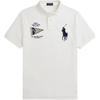 Polo Custom Slim Fit Animal Letter Embroidered Short Sleeve Polo Shirt Men Tops Washed-White MNPOKNI1N822929-100