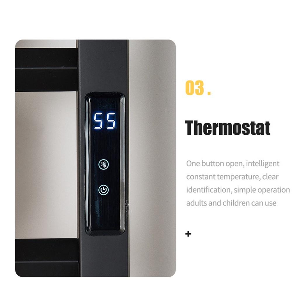 80W IPX5 Waterproof Bathroom 45°~70℃ 304 Stainless Steel Temperature &Time Control Smart Home Heated Towel Rail Electric Towel Rack