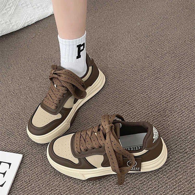 Women's Sneakers New Muffin Thick Bottom Color Matching Fashion Women's Shoes Casual Sports Shoes Shoes Woman 2024 Trend