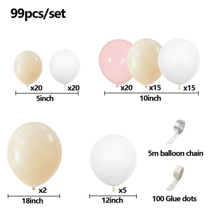 Party Decoration Kit with 99 Apricot Balloons and Accessories - Elegance and Chic