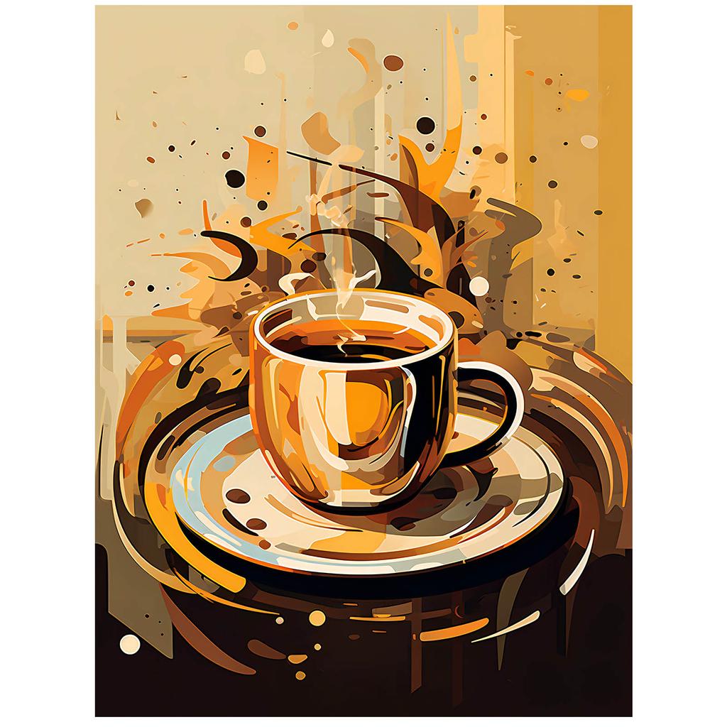 Coffee Time Coffee Time, 40X50 Cm, Black Aluminum Frame, 230 Gsm Matte Paper