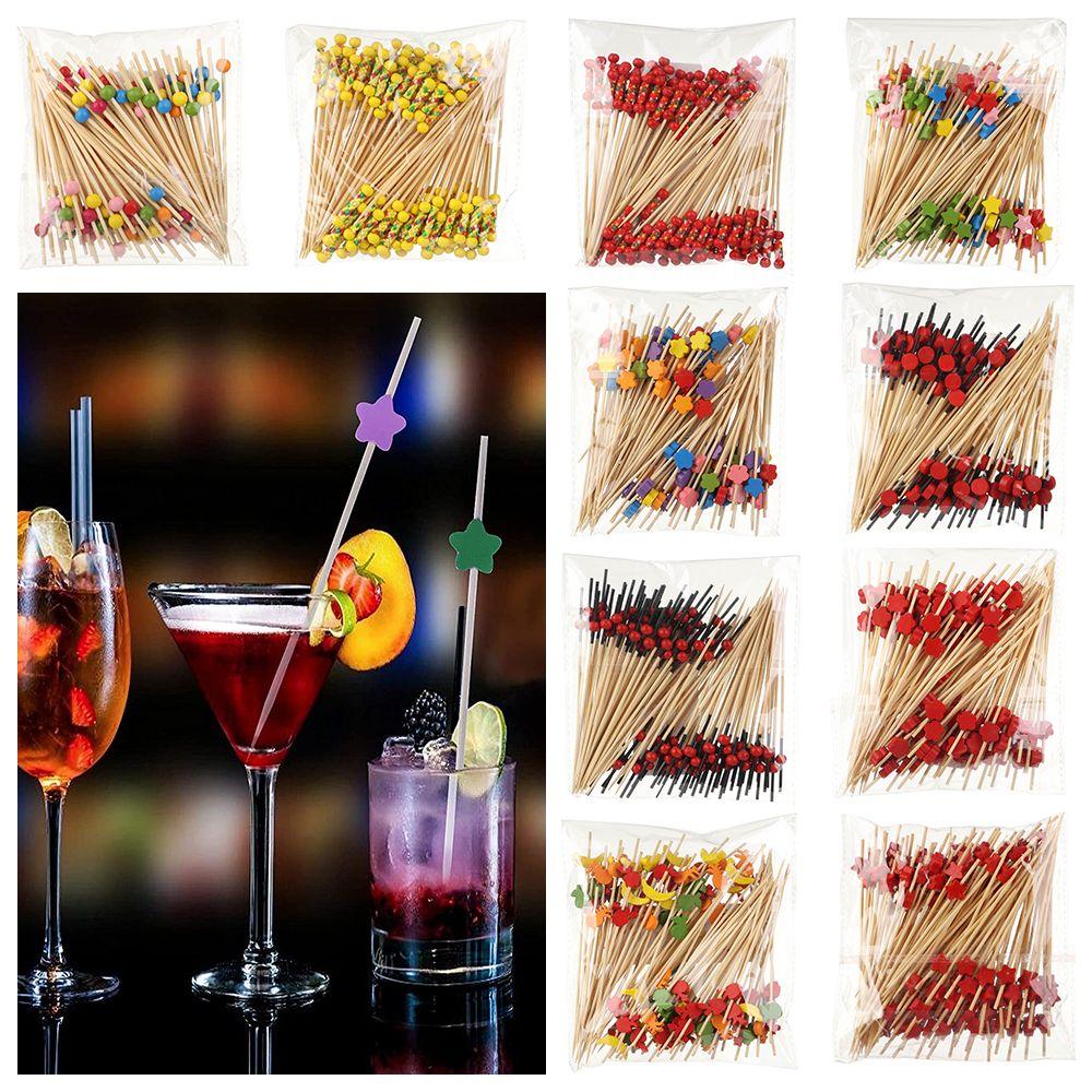 Cupcake Fruit Fork Fruit Sticks Food Fruit Cocktail Decor Handmade Toothpicks Bamboo Picks