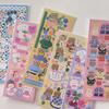 Korean I-pop Cute Bear Laser Flash Sticker Star Chasing Small Card Decorative Material Sticker Goo Card Sticker