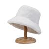 Faux Fur Winter Bucket Hat For Women Solid Warm Female Cap Outdoor Sunscreen Sun Fisherman Hat Lady Cap