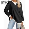 Women's Fashion Casual Solid Color Print Long Sleeve O-Neck Hoodies & Sweatshirts