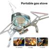 Outdoor Camping Gas Stove Windproof Gas Burner Portable Picnic BBQ Cooker Food Heater for Backpacking Hiking Survival Trips