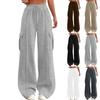 Women's Wide Leg Sweatpants Trendy Interior Drawstring Baggy Sweatpants High Waisted Casual Trousers Jogger Pant