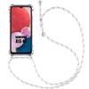 Silicone Case for Samsung Galaxy A13 4G - Shockproof Scratch-Resistant Transparent with White Lanyard