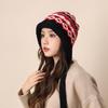 Women's Retro Fair Isle Knitted Balaclava Hat - Warm Wool Ear Protection