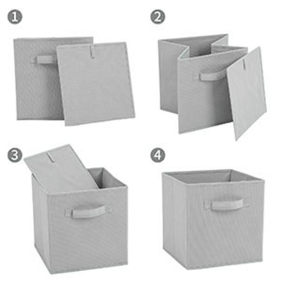 Fabric Storage Cube with Handle Large Capacity Easy Access Foldable Heavy-Duty Toys Clothes