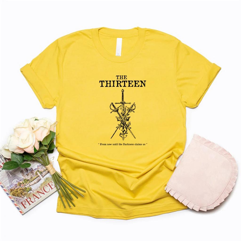 The Thirteen T Shirt Sarah J Maas Throne of Glass Shirt Bookish Merch Women Graphic T Shirts Short Sleeve Vintage Tshirt Tops