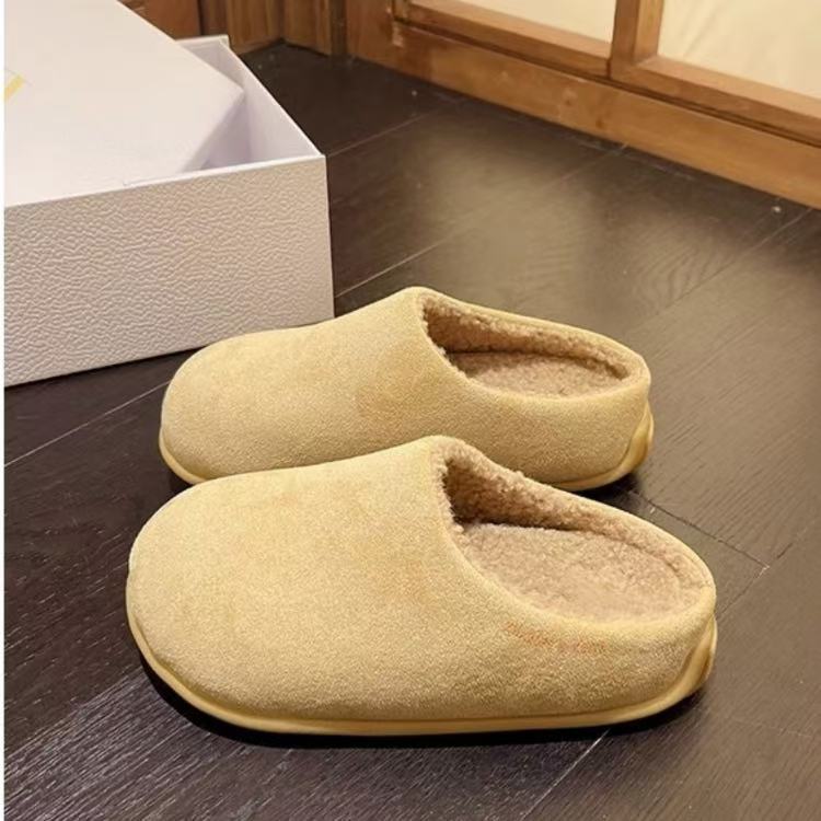 Baotou Shoes Women's Half Slippers Fashionable Outer Wear Autumn and Winter New Versatile Soft-soled Potato Shoes