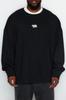 Men's Fashion New Plus Big Size Sweatshirt Black Big Size Oversize Wide Cut Embroidered Cotton Sweatshirt with Fleece Inside
