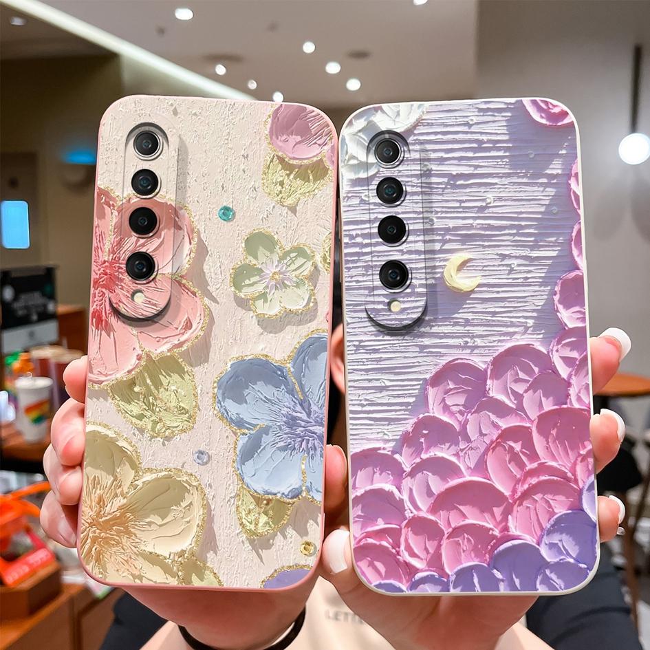 For Xiaomi Mi 10 11 Lite NE 10i 10T 11T 11X Pro Phone Case Cover Small Floral Pattern Shockproof Liquid Soft Silicone Anti Slip For Xiaomi Shell Capas