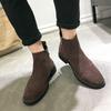 Men's Classic Retro Chelsea Boots Cow Suede Genuine Leather Men Trendy Ankle Boot Mens Casual Short Boots High-Top Shoes