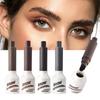 Eyebrow Cream Waterproof Long Lasting Dark Brown Natural Brow Makeup With Brush
