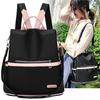 Fashion Clothes Nylon Girl's School Bag Women's Backpack Zipper Multifunctional School Use Shoulder Bag