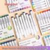Blue Fruit M510 Soft Head Acrylic Marker Pen Set - 9 Colors for Art, Painting, and Graffiti