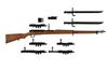 TOMYTEC Пластиковая модель пехотного орудия Little Armory STUDY1942 LA086 Type 38
