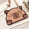 Cute Capibala Absorbent Bathroom Mat Kapibala Non-Slip Toilet Foot Pad Bathtub Carpets Bath Mats Entrance Floor Rug Home Decor