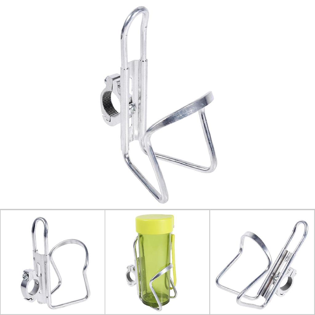 Motorcycle Drink Cup Holder Bike Drink Support Stand for Motorcycle/Bicycle (Silver White)