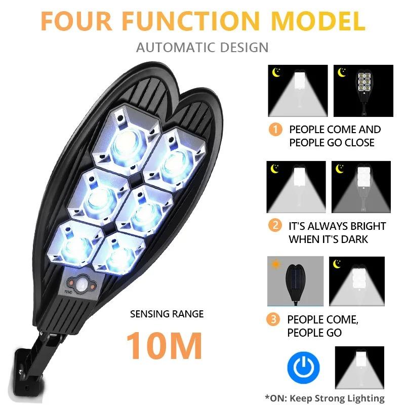 10000mAh Solar Street Light 10000mAH Outdoor Solar Lamp Bright Sunlight Waterproof PIR Motion Sensor Garden Light Remote Control