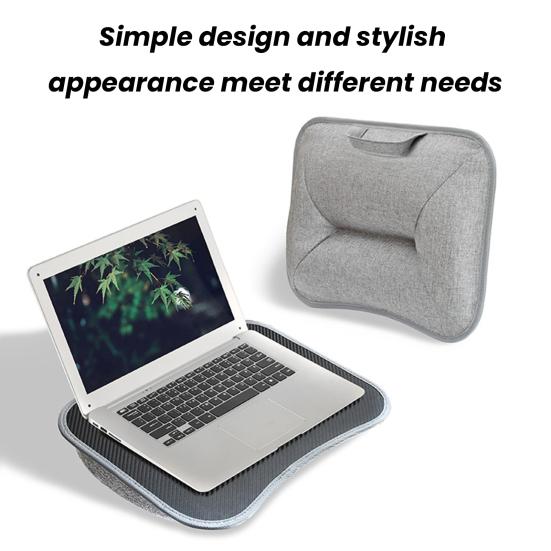 Laptop Lap Desk for 13-15Inch Laptops Portable Folding Laptop Table with Carry Handle Soft Pillow Cushion Multi-functional Lap Desk