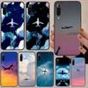 Airplane Sky Background Phone Case For Xiaomi Mi 8 Lite 9 SE 10 10T Pro Mi 11 For Mi Series Black Silicone Soft Shell Cover