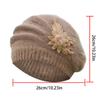 Fashion Womens Flower Knit Crochet  Hat Winter Warm Cap Beret