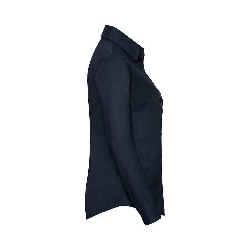 Russell Collection Womens/Ladies Oxford Long-Sleeved Shirt