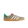 Gucci X Adidas Gazelle Sneakers Beige Ebony Gg Supreme Canvas