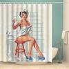 Customized Anime Sexy 3D Printed Shower Curtains Vintage American Girl Beauty Waterproof Polyester Decor Bathroom Curtain