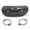 Motorcycle Motorcycle Scarf Guard Heel Protector Cover Heat Shield Stainless Universal (Carbon)