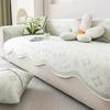 Cool Ice Silk Sofa Cushion Summer Mat Cool Cushion  New One-Piece Fixed Non-Slip Special-Shaped Sofa Cover