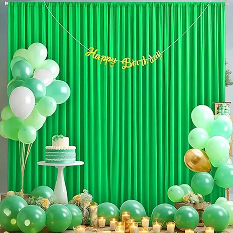 5x8/10ft Wrinkle Free White Satin Backdrop Curtains for Wedding Birthday Parties Photography Background Baby Shower Decorations