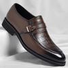 2025 Summer Autumn New Dress Shoes for Men Buckle Designer Solid Color Big Size Leather Shoes Man Fashion Casual Wedding Shoe