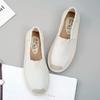 Summer Linen Flat Shoes Women Lightweight Breathable Fisherman Shoes Ladies Soft Casual Shoes Slip On Lazy Loafers 2024