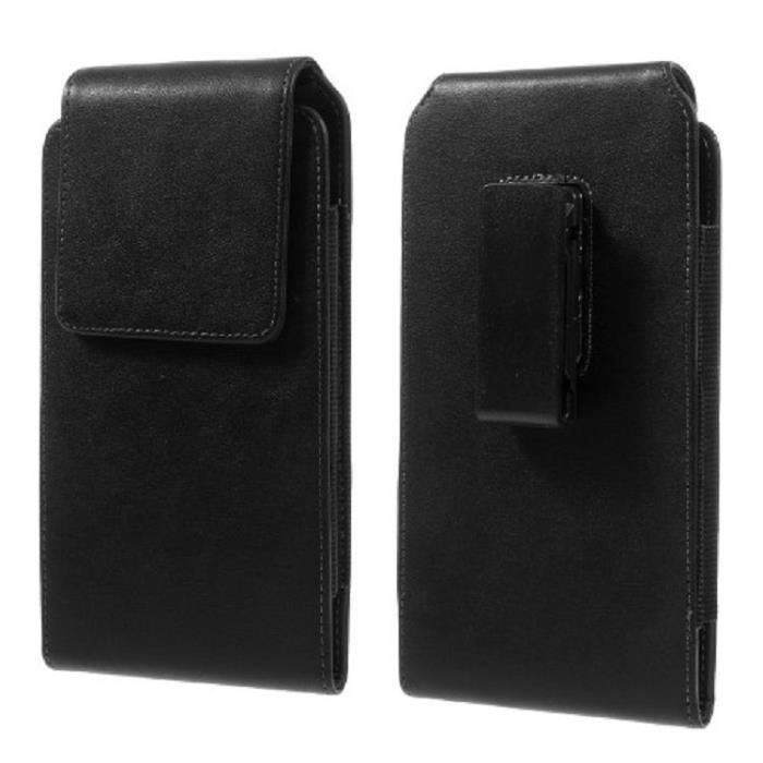 Housse Clip Ceinture Rotatif 360 Étui Avec Fermeture Magnétique Pour ZTE Z982 Blade Z Max LTE-A > Noir