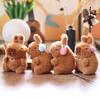 Cartoon Rabbit Ear Capybara Keychain Pendant Creative Plush Animal Keyring Kawaii Stuffed Doll Keychain Birthday Gift